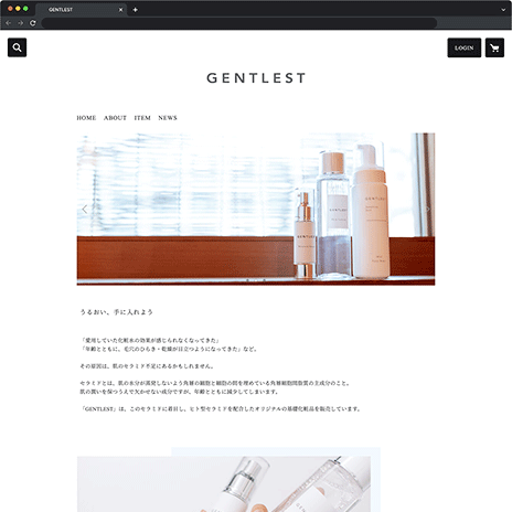 GENTLEST スキンケア ECサイト デザイン